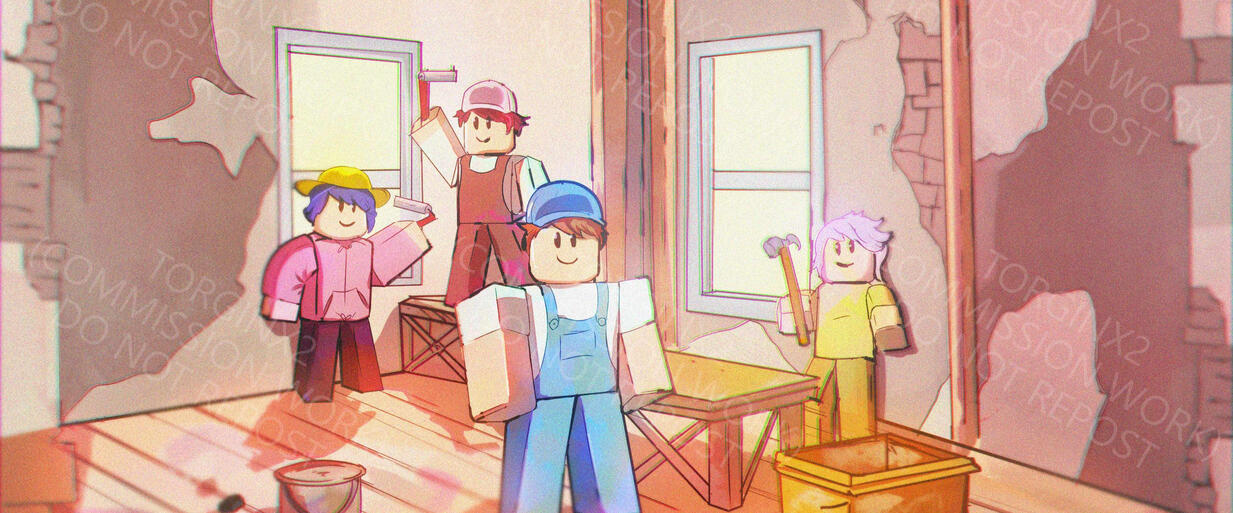 Roblox Style Thumbnail | Multiple Characters / Full Bodies / Background heavy | Completed In: 4 Days