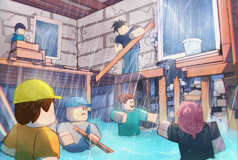 Roblox Style Thumbnail | Multiple Characters / Full Bodies / Background heavy | Completed In: 3 Days